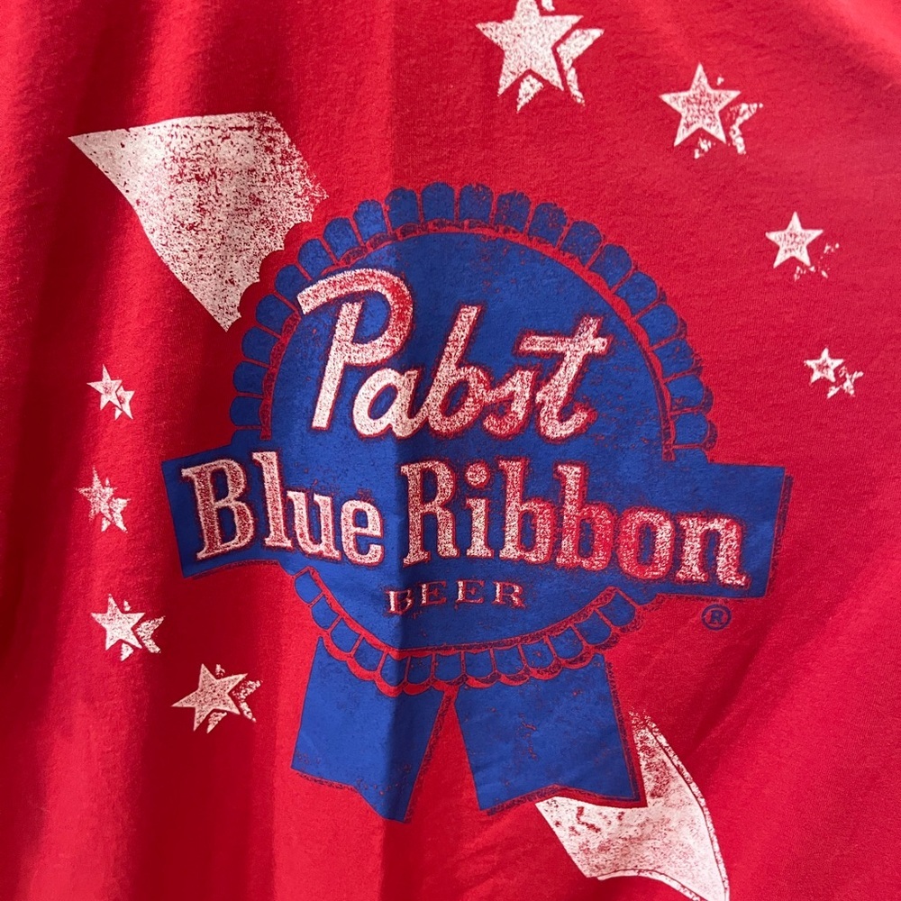 Pabst Blue Ribbon Red Short Sleeve Tee